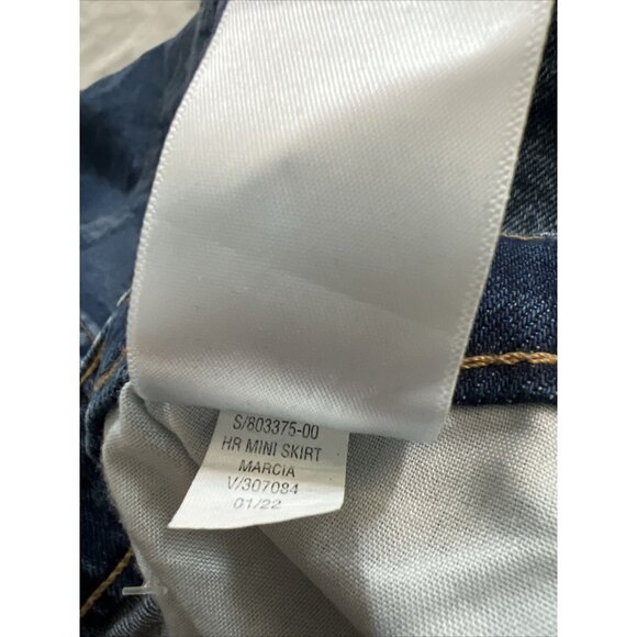 Old Navy Women’s High Rise Marcia Denim Mini Skirt Raw Fringe Hem NWT Size 18 - Picture 13 of 15